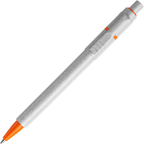 Kugelschreiber Baron Stone Hardcolour , grau / orange, ABS, 13,30cm (Länge), Bild 1