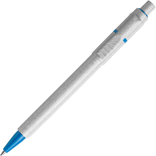 Kugelschreiber Baron Stone Hardcolour , grau / blau, ABS, 13,30cm (Länge), Bild 1