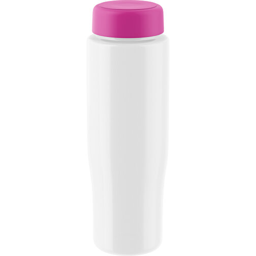H2O Active® Tempo 700 Ml Sportflasche Mit Drehdeckel , weiß / rosa, 30% PP-Kunststoff, 70% PET-Kunststoff, 22,00cm (Höhe), Bild 1