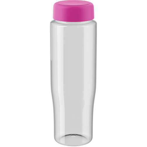 H2O Active® Tempo 700 Ml Sportflasche Mit Drehdeckel , transparent / rosa, 30% PP-Kunststoff, 70% PET-Kunststoff, 22,00cm (Höhe), Bild 1