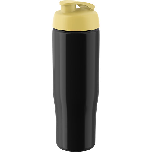 H2O Active® Tempo 700 Ml Sportflasche Mit Klappdeckel , schwarz / gelb, PET und PP-Kunststoff, 23,90cm (Höhe), Bild 1