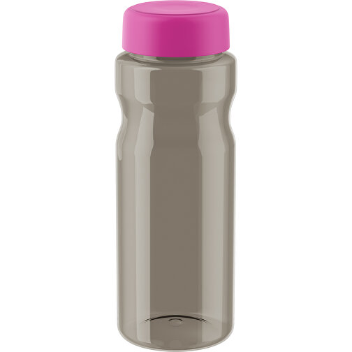 H2O Active® Eco Base 650 Ml Sportflasche Mit Drehdeckel , kohle transparent / magenta, 30% PP-Kunststoff, 70% Recycelter PET-Kunststoff, 20,50cm (Höhe), Bild 1