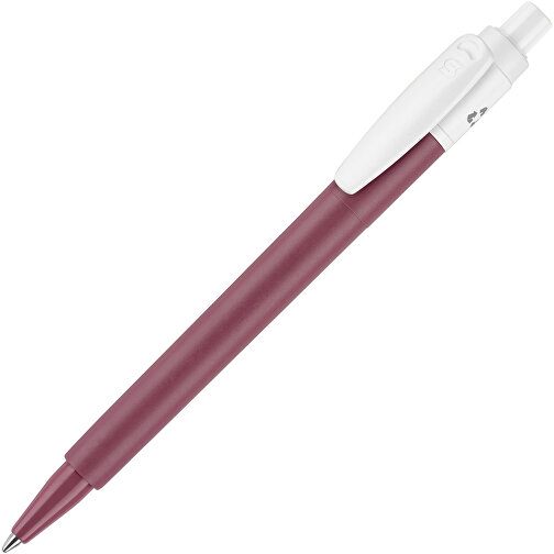 Kugelschreiber Baron 03 Colour Recycled Hardcolour , dunkelrosa / weiss, Recycled ABS, 13,40cm (Länge), Bild 1