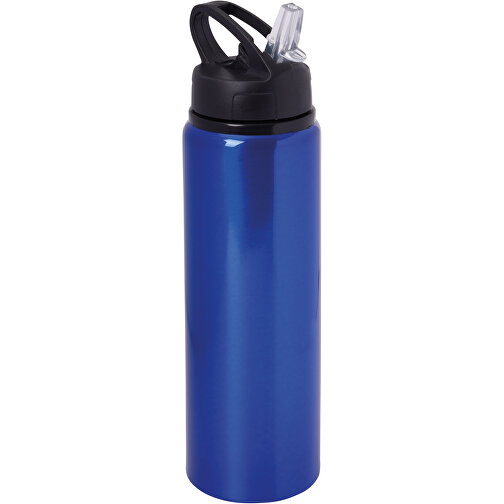 Aluminium-Trinkflasche SPORTY TRANSIT , blau, Aluminium / Kunststoff / Silikon, 23,50cm (Höhe), Bild 1