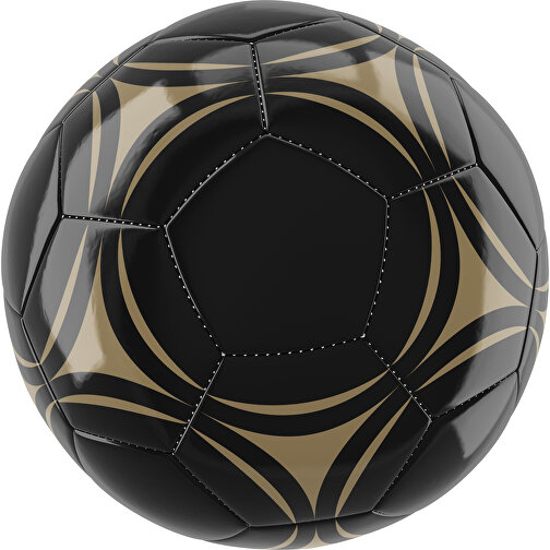 Fußball Gold 32-Panel-Promotionball - Individuell Bedruckt , schwarz / gold, PU/PVC, 3-lagig, , Bild 1
