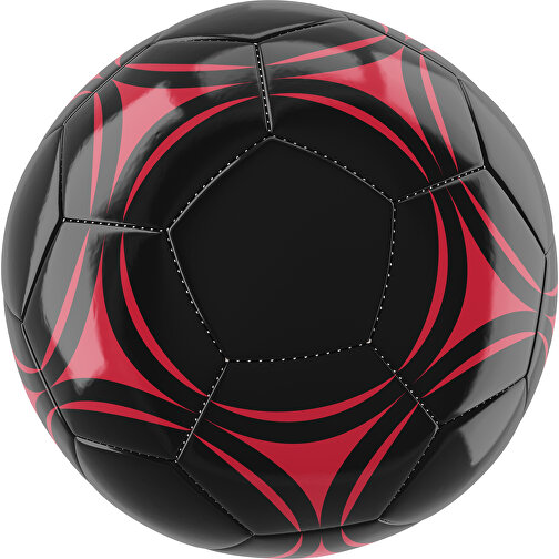 Fußball Gold 32-Panel-Promotionball - Individuell Bedruckt , schwarz / dunkelrot, PU/PVC, 3-lagig, , Bild 1