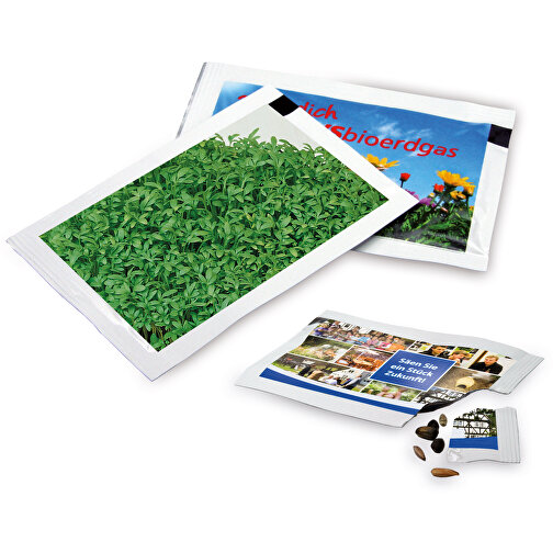 Samen-Briefchen - Gartenkresse , individuell, Saatgut, Papier, 8,00cm x 5,50cm (Länge x Breite), Bild 1