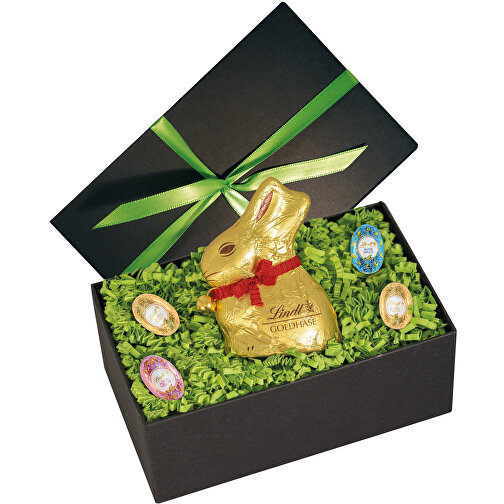 Goldhase Geschenkbox , Lindt, mehrfarbig, Pappe, 17,00cm x 9,00cm x 10,50cm (Länge x Höhe x Breite), Bild 1
