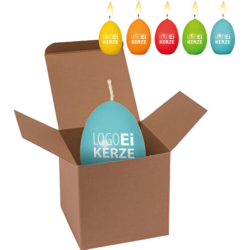 ColorBox LogoEi Kerze - Braun , braun, Pappe, 5,50cm x 5,50cm x 5,50cm (Länge x Höhe x Breite), Bild 1