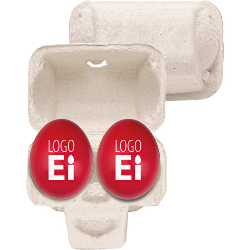 LogoEi 2er-Box - Rot , rot, Pappe, 7,00cm x 7,50cm x 10,00cm (Länge x Höhe x Breite), Bild 1