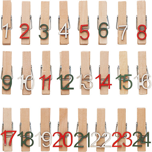 Clipy , holzfarben, Holz, 18,20cm x 1,20cm x 17,50cm (Länge x Höhe x Breite), Bild 1