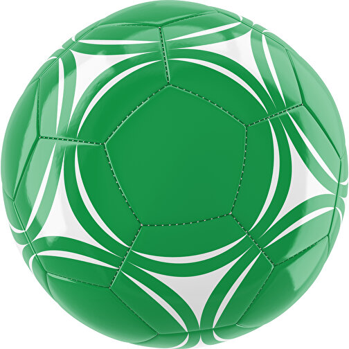 Fußball Gold 32-Panel-Promotionball - Individuell Bedruckt , grün / weiß, PU/PVC, 3-lagig, , Bild 1