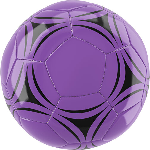 Fußball Gold 32-Panel-Promotionball - Individuell Bedruckt , lavendellila / schwarz, PU/PVC, 3-lagig, , Bild 1