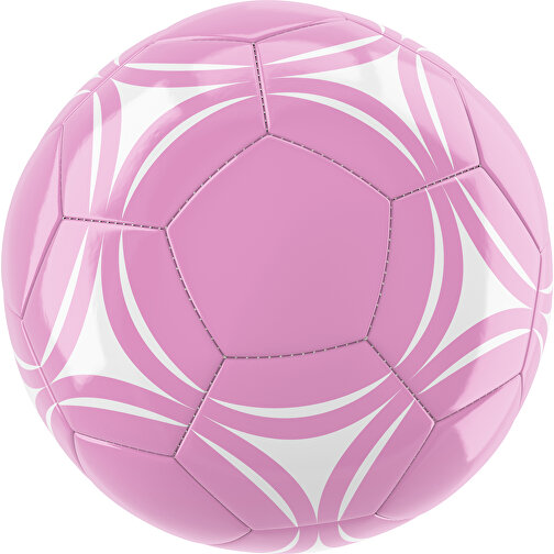 Fußball Gold 32-Panel-Promotionball - Individuell Bedruckt , rosa / weiß, PU/PVC, 3-lagig, , Bild 1