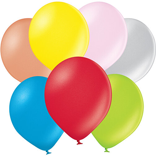 Metallicluftballon , bunt gemischt, Naturkautschuk, , Bild 1