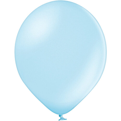 Metallicluftballon Ohne Druck , hellblau, Naturkautschuk, , Bild 1