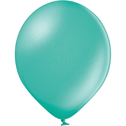 Metallicluftballon , türkisgrün, Naturkautschuk, , Bild 1