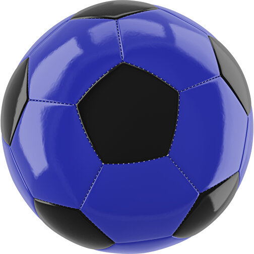 Fußball Gold 32-Panel-Promotionball - Individuell Bedruckt , blau / schwarz, PU/PVC, 3-lagig, , Bild 1