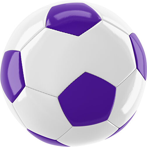 Fußball Gold 30-Panel-Promotionball - Individuell Bedruckt , weiß / violett, PU/PVC, 3-lagig, , Bild 1