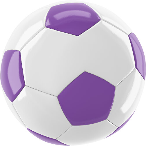 Fußball Gold 30-Panel-Promotionball - Individuell Bedruckt , weiß / lavendellila, PU/PVC, 3-lagig, , Bild 1