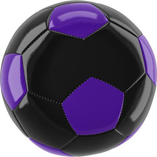 Fußball Gold 30-Panel-Promotionball - Individuell Bedruckt , schwarz / violett, PU/PVC, 3-lagig, , Bild 1