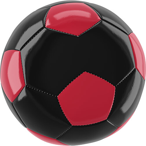 Fußball Gold 30-Panel-Promotionball - Individuell Bedruckt , schwarz / dunkelrot, PU/PVC, 3-lagig, , Bild 1