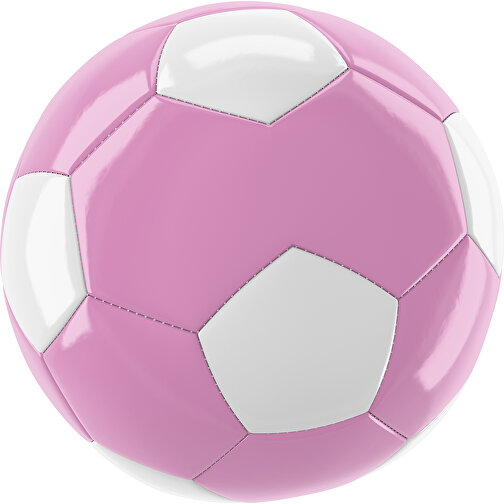 Fußball Gold 30-Panel-Promotionball - Individuell Bedruckt , rosa / weiß, PU/PVC, 3-lagig, , Bild 1