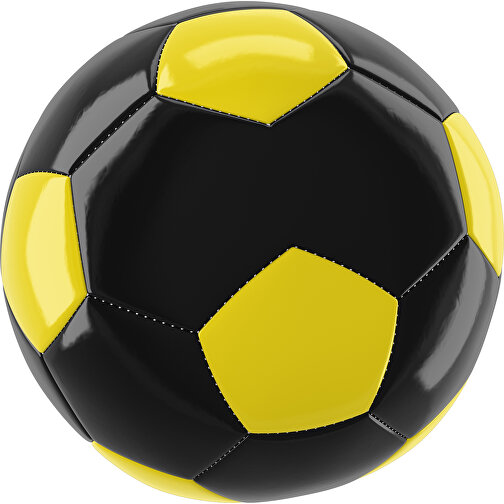 Fußball Gold 30-Panel-Promotionball - Individuell Bedruckt , schwarz / gelb, PU/PVC, 3-lagig, , Bild 1