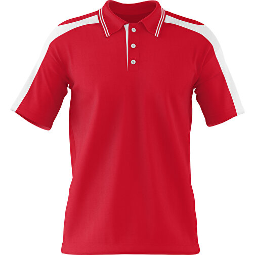 Poloshirt Individuell Gestaltbar , dunkelrot / weiß, 200gsm Poly / Cotton Pique, XL, 76,00cm x 59,00cm (Höhe x Breite), Bild 1