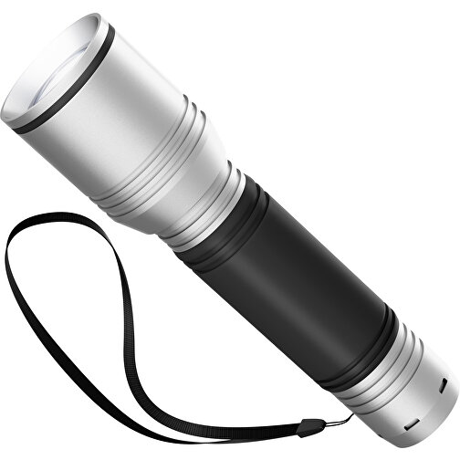 Taschenlampe REEVES MyFLASH 700 , Reeves, silber / schwarz, Aluminium, Silikon, 130,00cm x 29,00cm x 38,00cm (Länge x Höhe x Breite), Bild 1