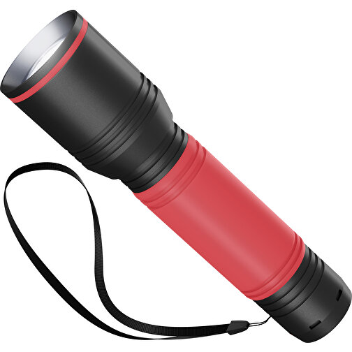 Taschenlampe REEVES MyFLASH 700 , Reeves, schwarz / rot, Aluminium, Silikon, 130,00cm x 29,00cm x 38,00cm (Länge x Höhe x Breite), Bild 1