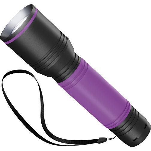 Taschenlampe REEVES MyFLASH 700 , Reeves, schwarz / violett, Aluminium, Silikon, 130,00cm x 29,00cm x 38,00cm (Länge x Höhe x Breite), Bild 1