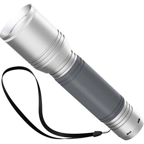 Taschenlampe REEVES MyFLASH 700 , Reeves, silber / weiss / dunkelgrau, Aluminium, Silikon, 130,00cm x 29,00cm x 38,00cm (Länge x Höhe x Breite), Bild 1