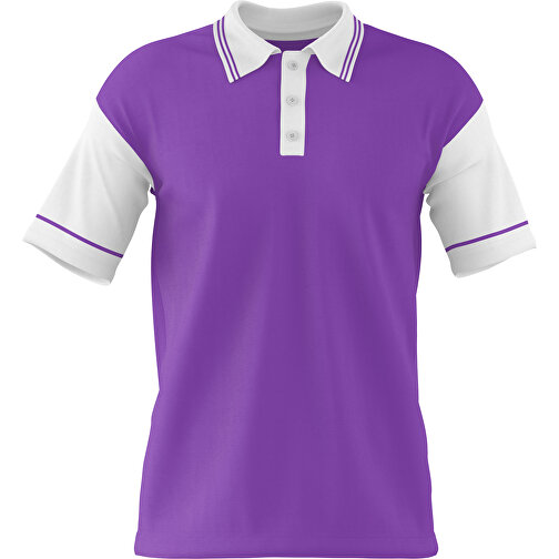 Poloshirt Individuell Gestaltbar , lavendellila / weiss, 200gsm Poly / Cotton Pique, 3XL, 81,00cm x 66,00cm (Höhe x Breite), Bild 1