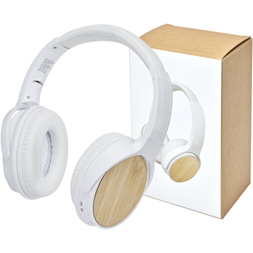 Athos bamboo Bluetooth headphones with microphone, Imagen 1