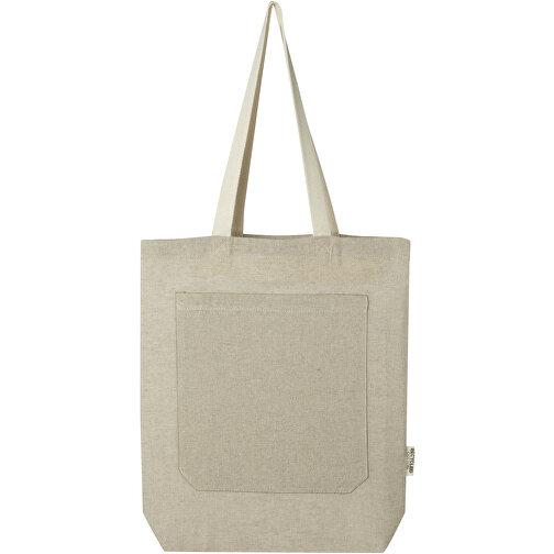 Pheebs 150 g/m² recycled cotton tote bag with front pocket 9L, Imagen 3