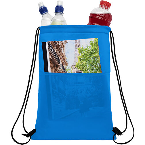 Oriole Kühltasche Mit Kordelzug 5L , processblau, 210D Polyester, 32,00cm x 43,00cm (Länge x Höhe), Bild 5