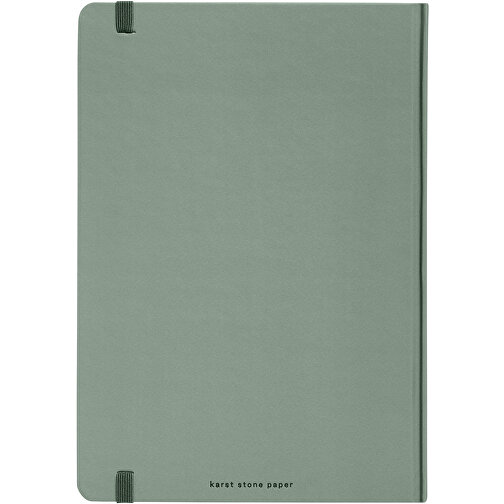 Karst® A5 Hardcover Notizbuch , heather grün, Steinpapier, 21,00cm x 1,65cm x 14,80cm (Länge x Höhe x Breite), Bild 3