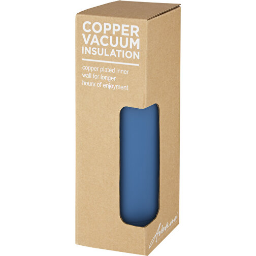 Spring 500 Ml Kupfer-Vakuum Isolierflasche , tech blue, Edelstahl, PP Kunststoff, Silikon Kunststoff, 22,35cm (Höhe), Bild 3