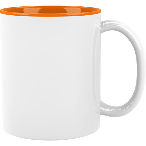 Sublimations Tasse , weiß / orange, Keramik, 9,50cm (Höhe), Bild 1