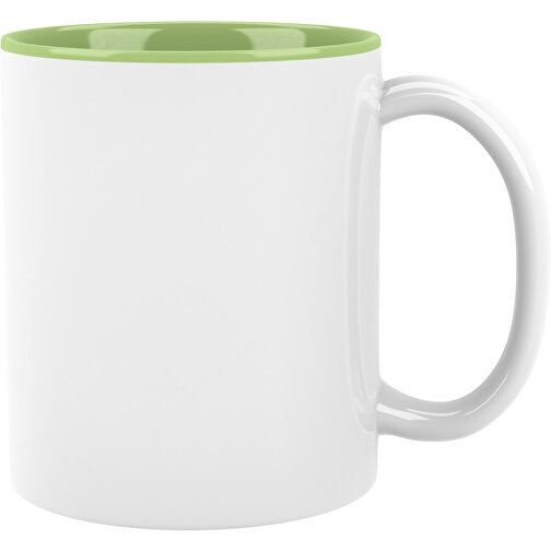 Sublimations Tasse , weiß / hellgrün, Keramik, 9,50cm (Höhe), Bild 1