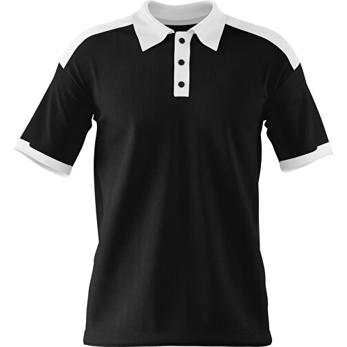Poloshirt Individuell Gestaltbar , schwarz / weiss, 200gsm Poly / Cotton Pique, 3XL, 81,00cm x 66,00cm (Höhe x Breite), Bild 1