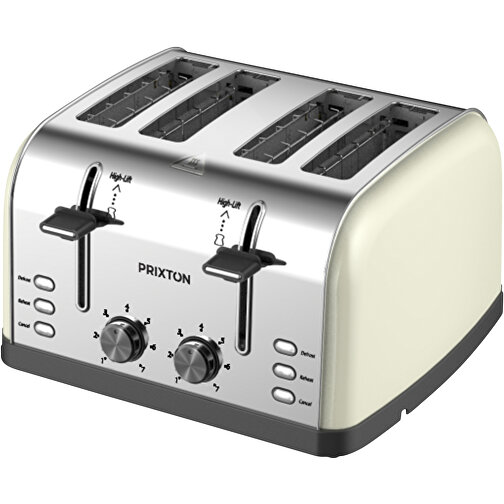 Prixton Bianca Toaster , weiss, Edelstahl, 18,00cm x 27,50cm x 39,50cm (Länge x Höhe x Breite), Bild 5