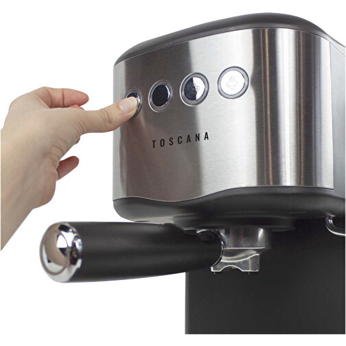 Prixton Toscana Espressomaschine , schwarz, Kunststoff, Aluminium, 28,00cm x 31,60cm x 18,00cm (Länge x Höhe x Breite), Bild 4