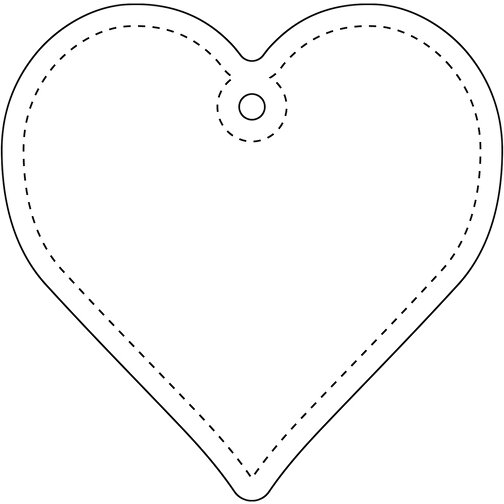 Gancio catarifrangente a forma di cuore in PVC con catenella RFX™, Immagine 3