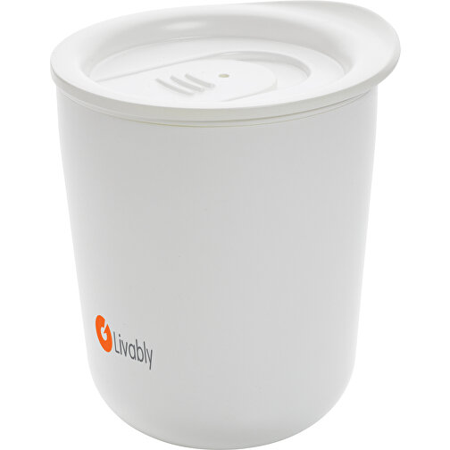 Antimikrobieller Kaffeebecher Im Klassischen Design, Weiß , weiß, PP, 9,20cm x 10,60cm (Länge x Höhe), Bild 2