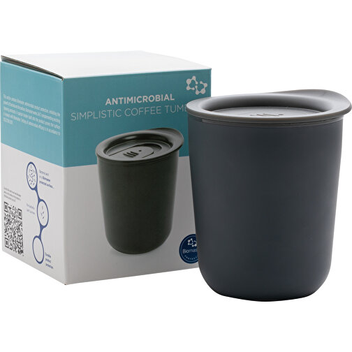 Antimikrobieller Kaffeebecher Im Klassischen Design, Grau , grau, PP, 9,20cm x 10,60cm (Länge x Höhe), Bild 5