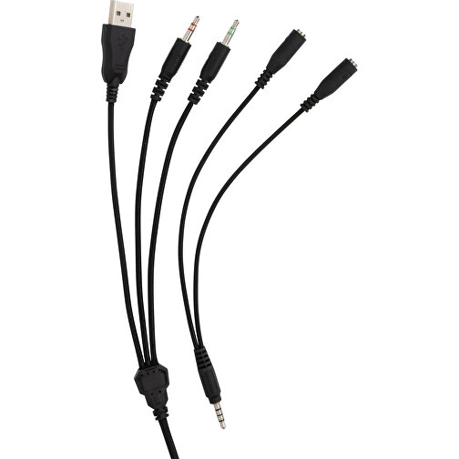 RGB Gaming Headset, Schwarz , schwarz, ABS, 21,00cm x 24,00cm (Länge x Höhe), Bild 4