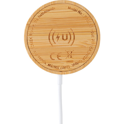 Chargeur magnétique sans fil en bambou 10W, Image 3