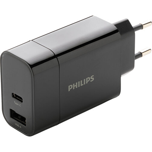 Philips Ultra Fast PD Wall-Charger, Schwarz , schwarz, ABS, 10,00cm x 10,00cm (Länge x Höhe), Bild 1